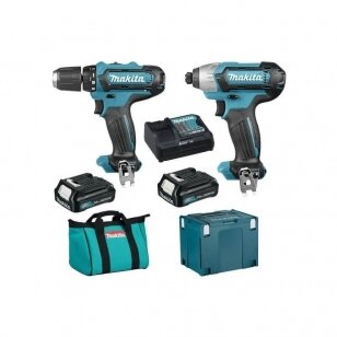 Akumuliatorinių įrankių rinkinys Makita CLX201SAX6 (DF333D + TD110D) 12V 2X2,0Ah + Šaltadežė