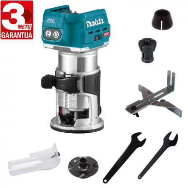 Akumuliatorinis frezeris 6/8mm Makita RT001GZ04 su priedais XGT® 40V