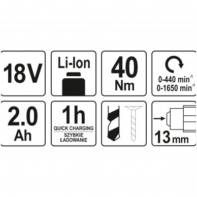 Akumuliatorinis smūginis veržliasukis 18V 1/2 300NM YATO YT-82804 4