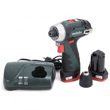 Akumuliatorinis suktuvas-gręžtuvas METABO PowerMaxx12 Basic 1