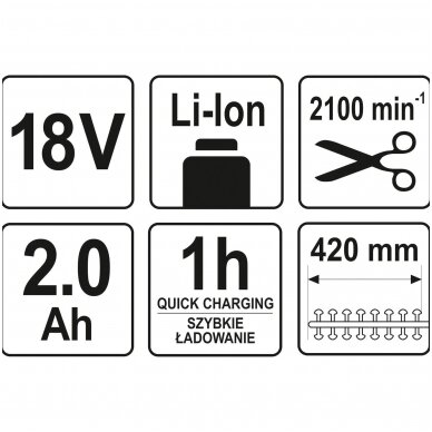 Akumuliatorinis teleskopinis sekatorius 18V 1,8-2,8 m 5