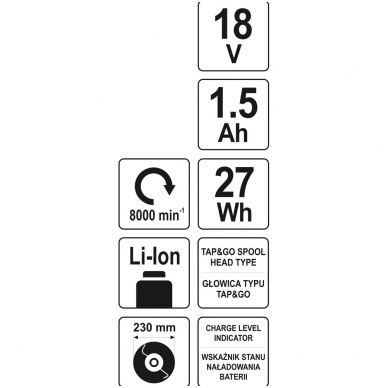 Akumuliatorinis trimeris 18V FLO 5