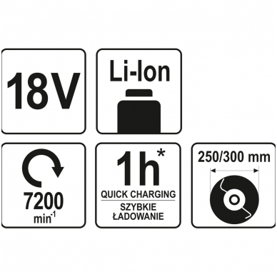 Akumuliatorinis trimeris 18V YATO YT-82831 5