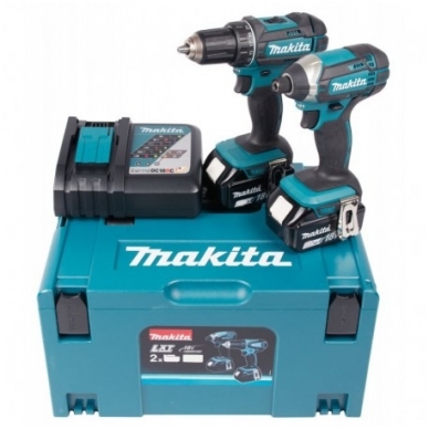 Akumuliatorinių įrankių rinkinys Makita DLX2127TJ 18V 2x5,0Ah DDF482+DTD152