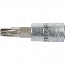 Antgalis įpresuotas į galvutę 6.3 mm (1/4") T-Star (Torx) T30