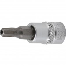 Antgalis T27 įpresuotas į galvutę 6.3mm 1/4" T-Star su skyle Torx T27 BGS 2361