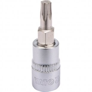 Antgalis įpresuotas į galvutę 6.3 mm (1/4") T-Star (Torx) T30