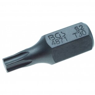 Antgalis T30 trumpas į 10mm (3/8") storis T-Star Torx T30