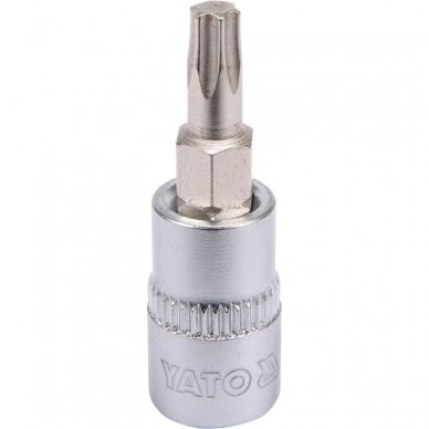 Antgalis įpresuotas į galvutę 6.3 mm (1/4") T-Star (Torx) T30