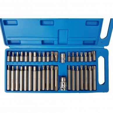 Antgalių rinkinys TORX HEX SPLIN, plastikinė dėžutė 40vnt.