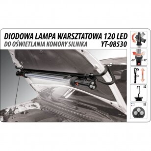 Apšvietimo lempa tvirtinama ant variklio dangčio 120 Led 1000mm