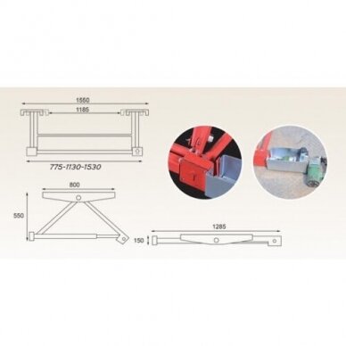 Automobilio keltuvas sulankstomas 2000 kg 2