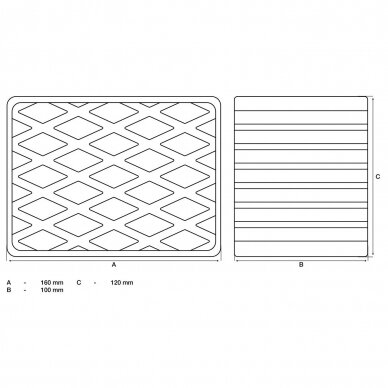 Automoblių keltuvų guminis padas 160x120x115mm BGS 7039 2