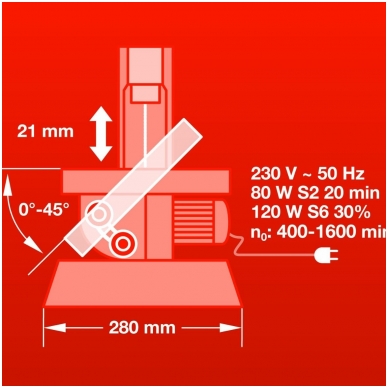 Stacionarus siaurapjūklis Einhell TH-SS 405E 6