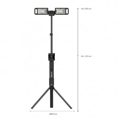 Battery work light TOWER 5 CONNECT with tripod, 5000 lm, car CAS, Scangrip 1