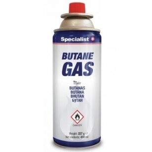 Butano dujos su vožtuvu 227g 410ml Specialist+