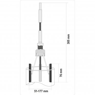 Cilindrų šveitiklis (Honas) 3-kojis Ø 51 - 177mm 3