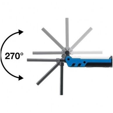 Darbo lempa akumuliatorinė COB LED 360LM BGS-Technic 3