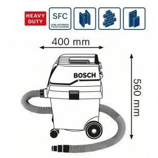 Dulkių siurblys BOSCH GAS 25 L SFC PROFESSIONAL