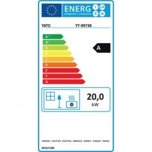 Dyzelinis šildytuvas 20kW su kaminu YATO YT-99738