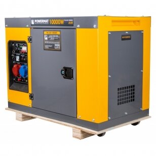 Dyzelinis trifazis generatorius 9,5kW/10,0kW 220V/380V Powermat PM-AGR-10000MD