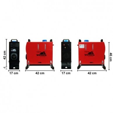 Dyzelinis autonominis šildytuvas 8kW 12V, (Webasto) WERTBERG WB8.48 5