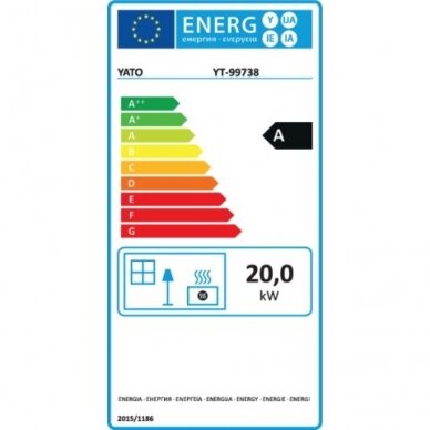 Dyzelinis šildytuvas 20kW su kaminu YATO YT-99738 1