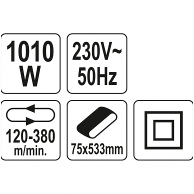 Elektrinis juostinis šlifuoklis 1010W YATO 4