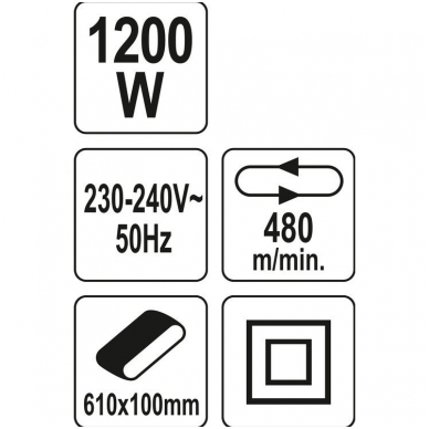 Elektrinis juostinis šlifuoklis 1200W YATO 3