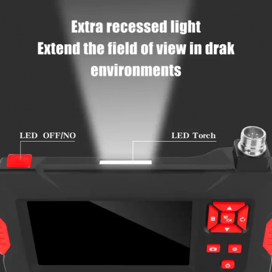 Endoskopas su LCD Ø 5,5mm, 5m 8