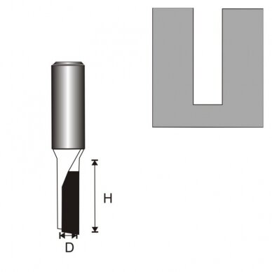 Freza medžiui DEDRA 07F011B, 8 D 3,96 H 11 mm 1