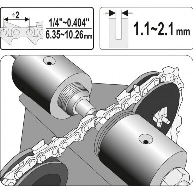 Grandinės kniedijimo staklės grandininiams pjūklams YATO YT-84970 3
