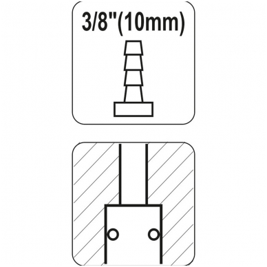 Greita jungtis žarnai 3/8" 10mm Yato 2