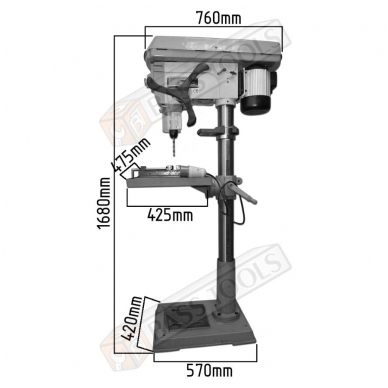 Gręžimo staklės 1500W 16mm 400V 2