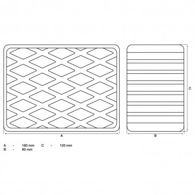 Automoblių keltuvų guminis padas 160x120x80mm BGS 7040 2