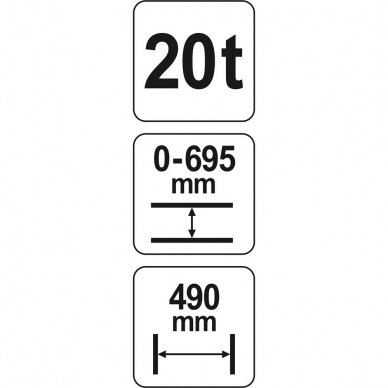 Hidraulinis presas 20 tonų YATO YT-55581 (Profi) 3