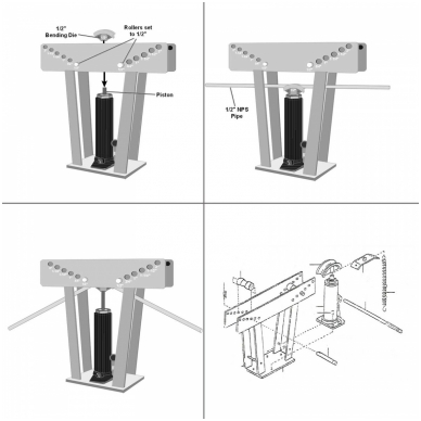 Hidraulinis vamzdžių lenkimo įrenginys 12T 4