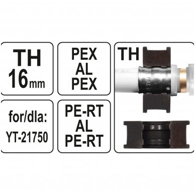 Indėklas / matrica TH16  Presavimo replėms YT-21750 3