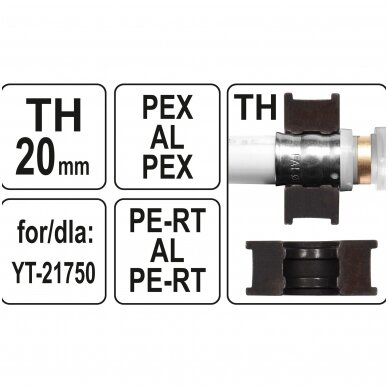 Indėklas / matrica TH20 Presavimo replėms YT-21750 3