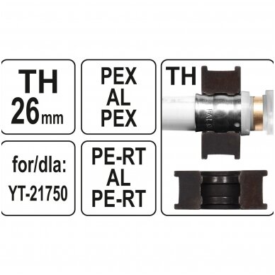 Indėklas / matrica TH26 Presavimo replėms YT-21750 2