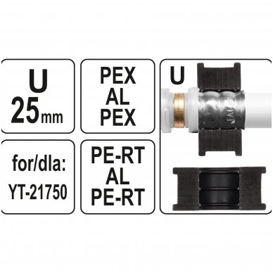 Indėklas / matrica U25 Presavimo replėms YT-21750 3