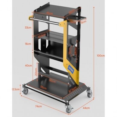 Įrankių vežimėlis ant ratukų diagnostikos dirbtuvėms Essen Tools TDC300 1