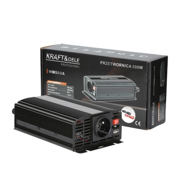 Įtampos keitiklis 500W/1000W 12V - 230V