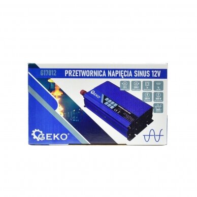 Įtampos keitiklis SINUS 12V/230V 500/1000W GEKO G17012 8