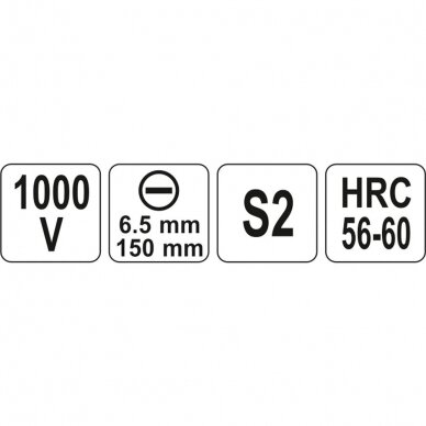 Izoliuotas atsuktuvas elektrikui 1000V 6,5x150 mm 2