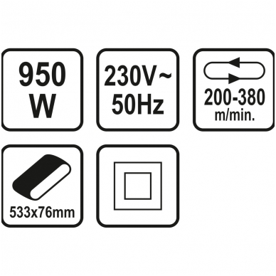 Juostinis šlifuoklis 950W STHOR 2