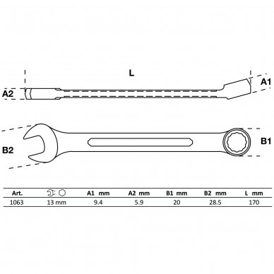 Kombinuotas raktas 13mm 1