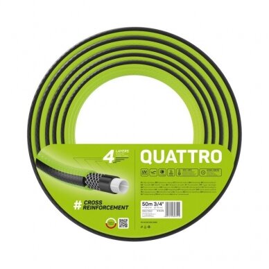 Laistymo žarna QUATTRO 3/4” x 15m