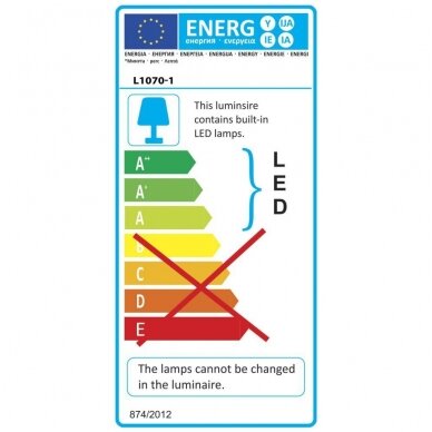 LED statybinė lempa 20W, 1500Lm DEDRA 1