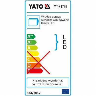 LED statybinė lempa 20W, 1400Lm 4